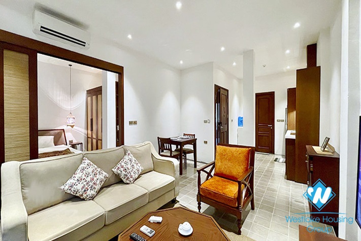 Ground floor one bedroom apartment for rent in Dang Thai Mai area, Tay Ho